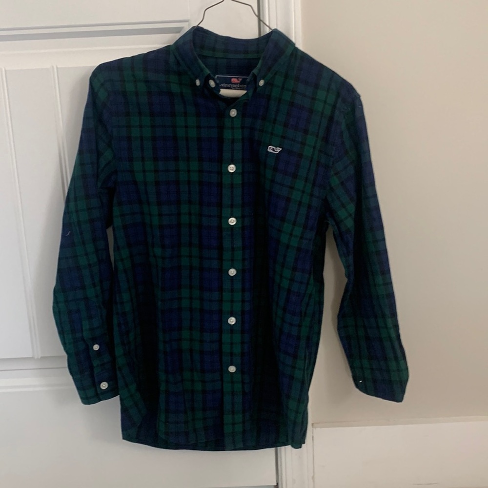 Boys button vineyard vines collared shirt